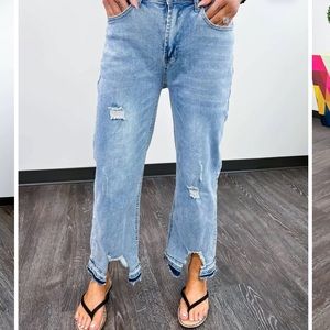 SOLD Straight Leg Distressed Jeans